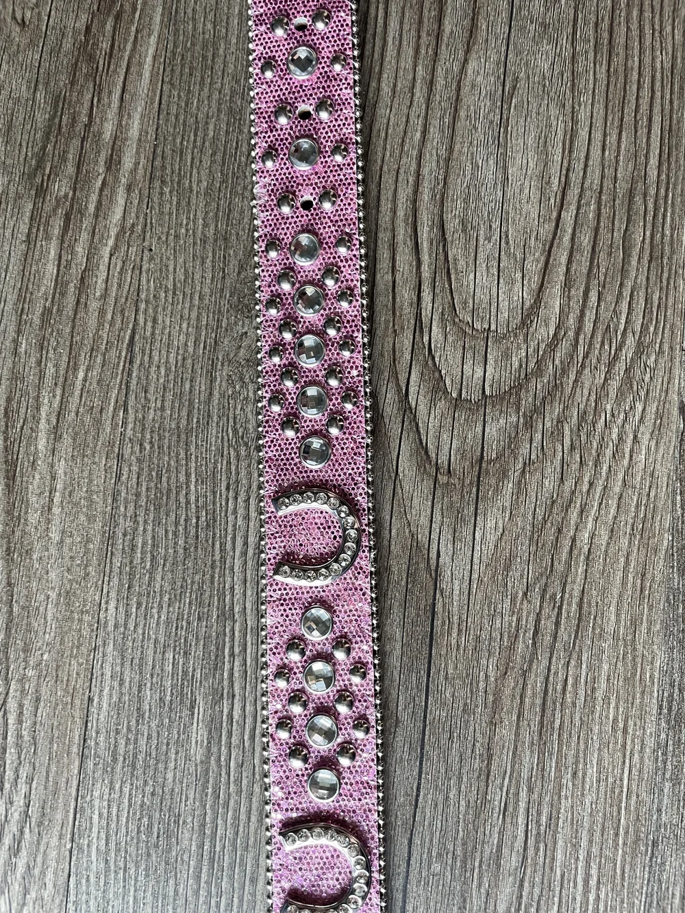 Nocona Pink Western Rhinestone Kids Belt